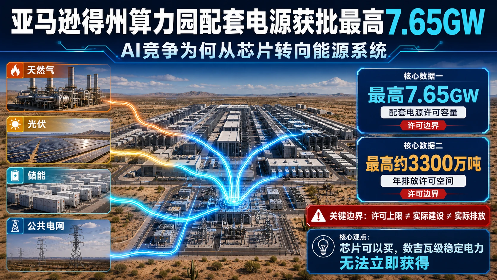亚马逊得州算力园与7.65GW能源约束