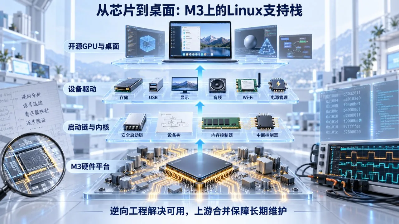 Asahi Linux支持Apple M3系列主题配图