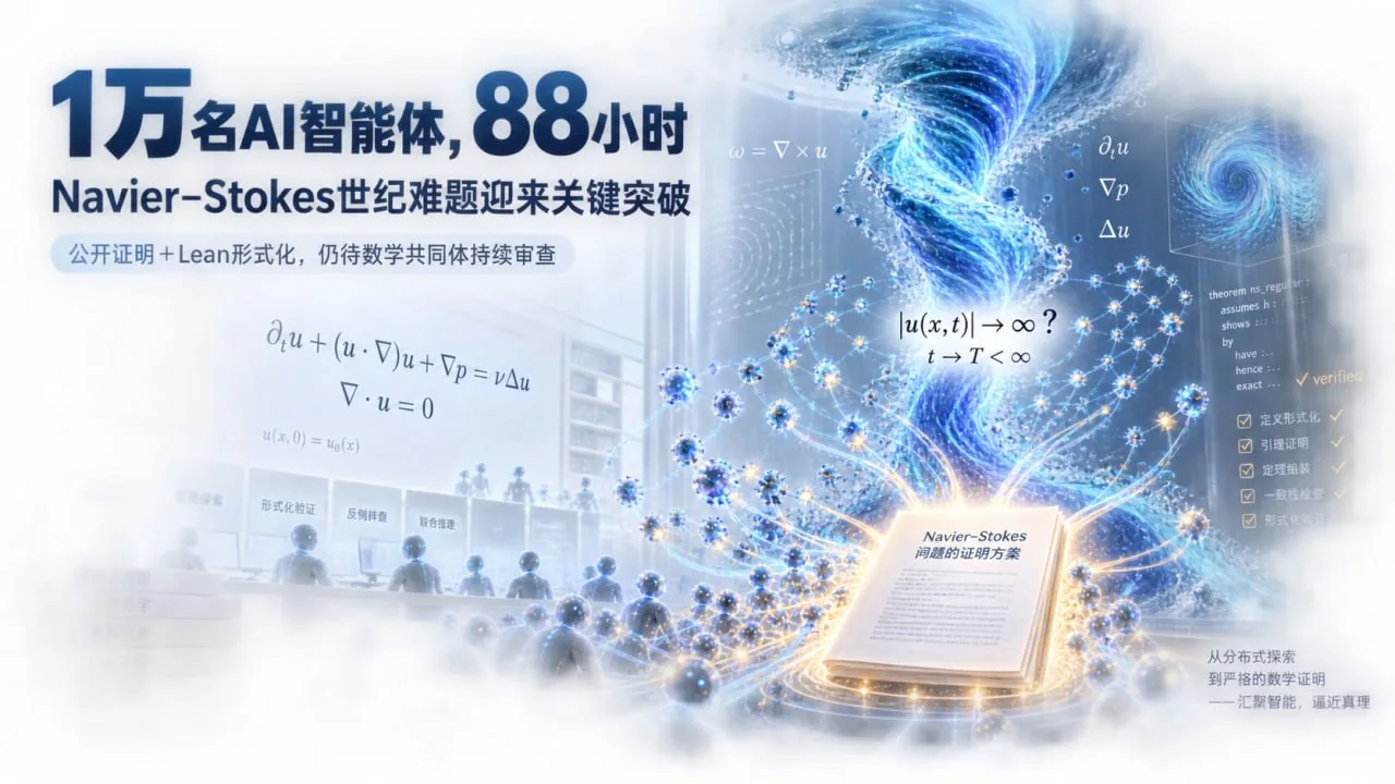 1万名AI智能体、88小时与一道世纪难题：怎样理解Navier–Stokes方程突破