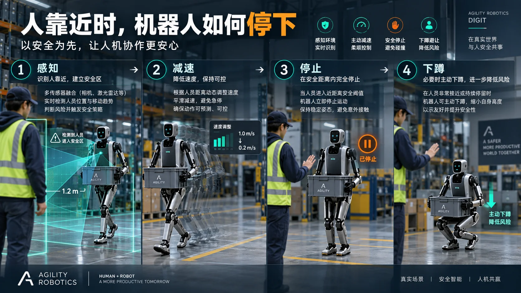 Digit 5在工业现场进行无围栏近人协作示意图