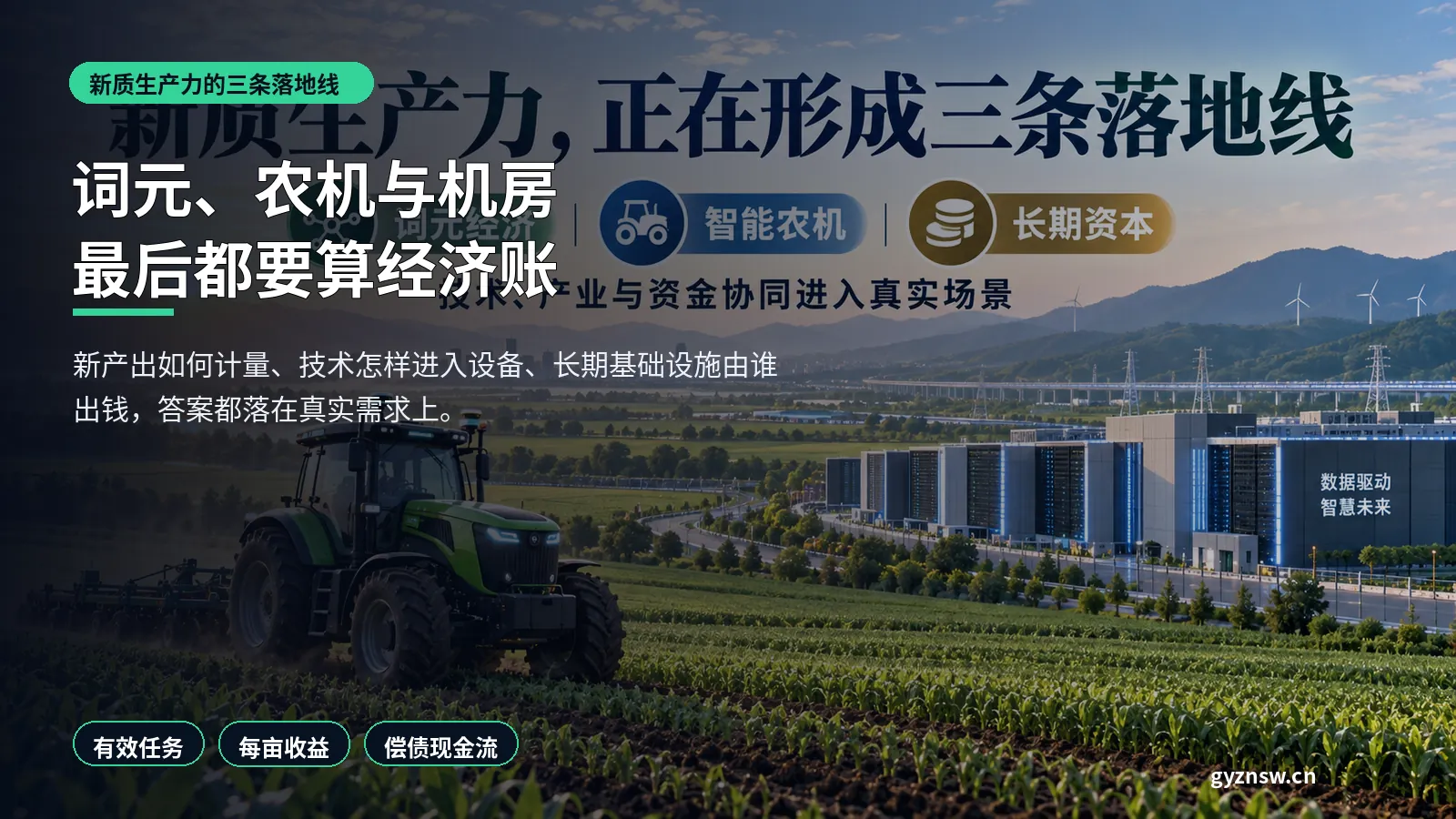 新质生产力三条落地线图文海报