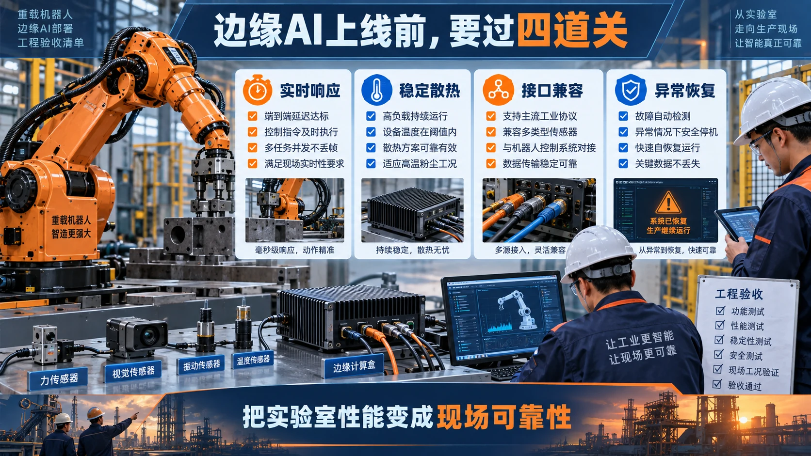 工业边缘AI可靠性要点图文海报