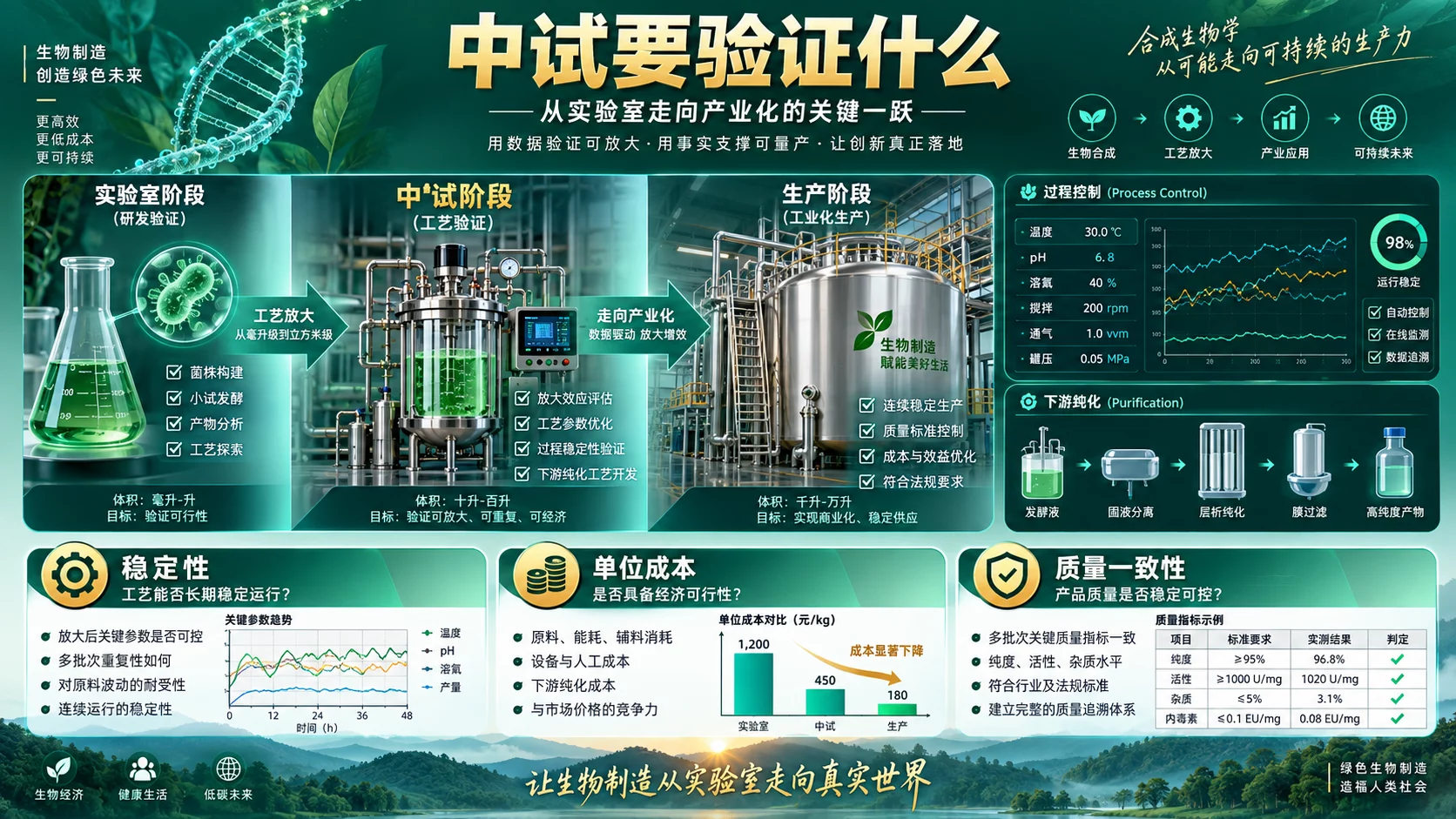 合成生物中试生态信息海报要点图文海报