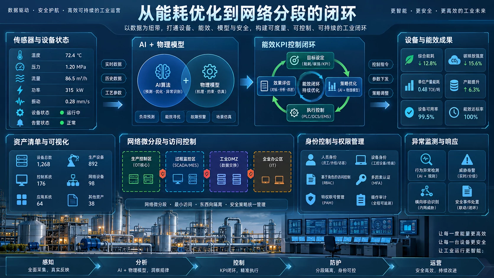 工业AI节能要算清账，也要守住OT边界 技术架构图