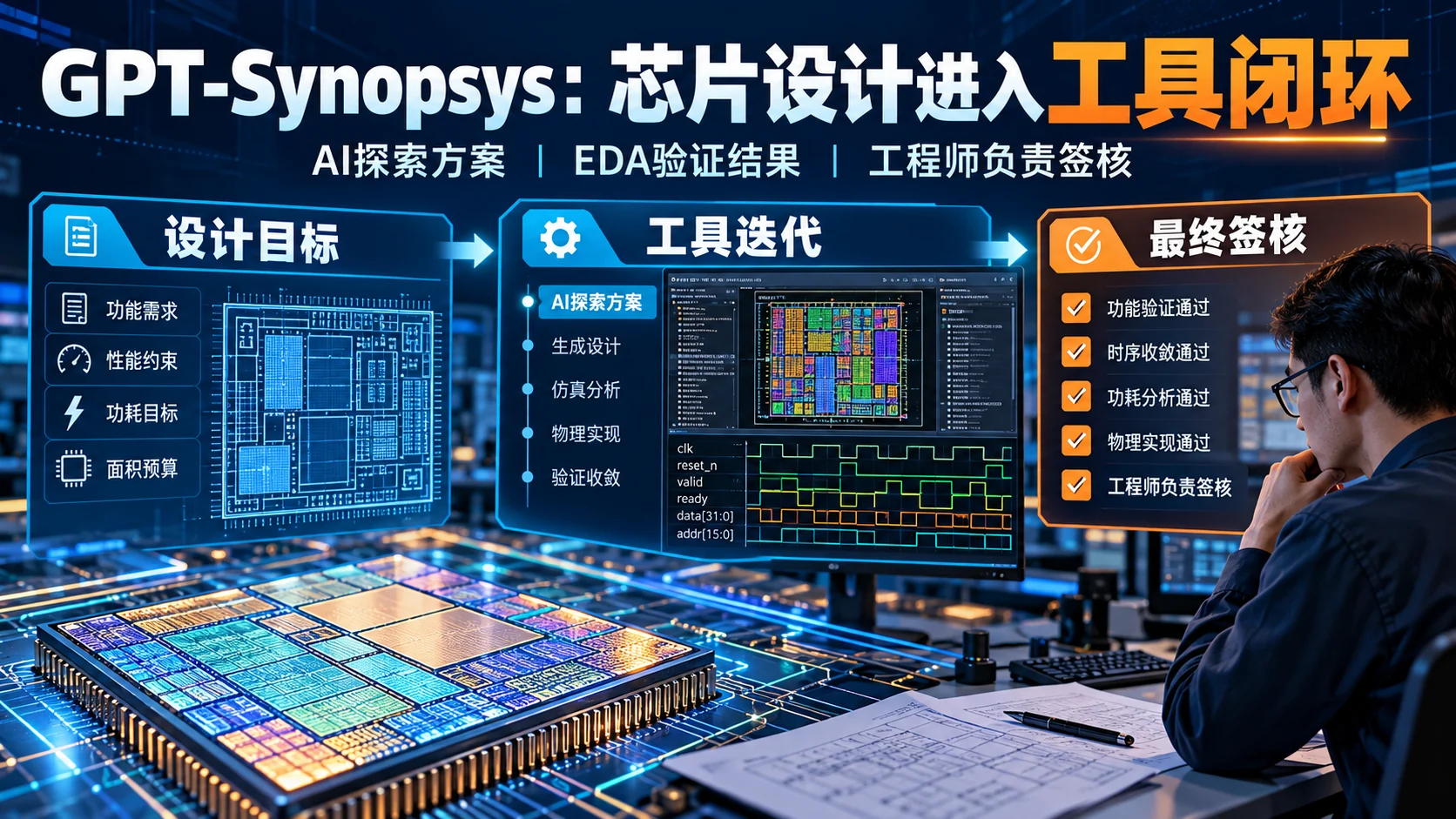 GPT-Synopsys芯片设计工具闭环信息图