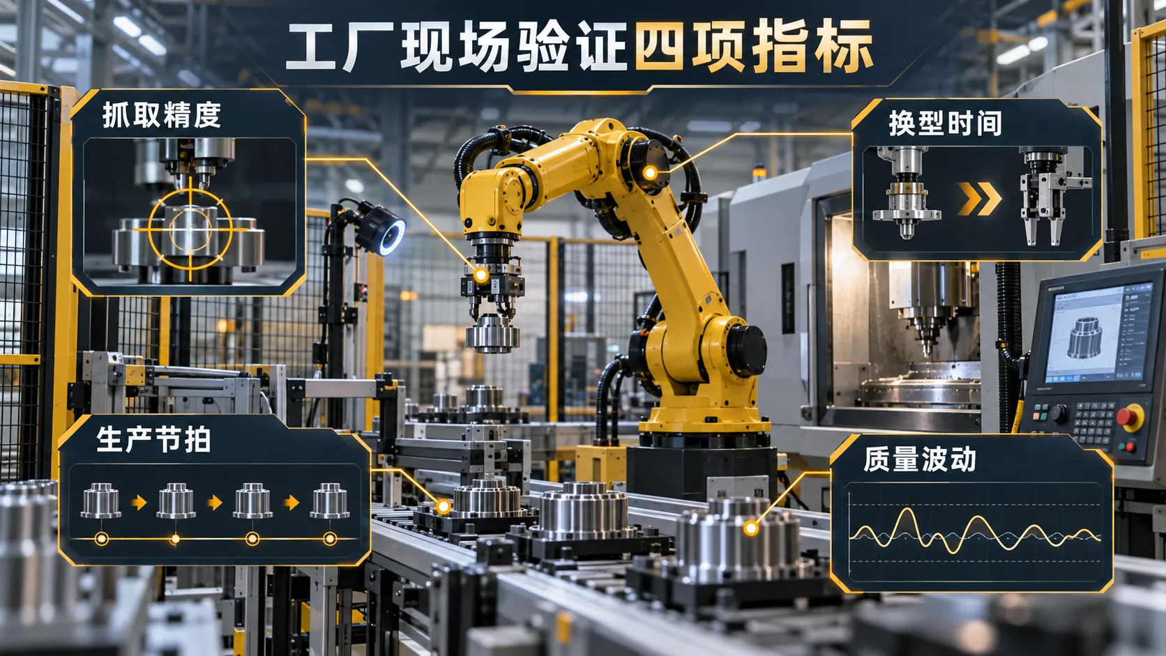 工厂先做客户：Hitachi与FANUC的Physical AI要过哪些现场关独立信息海报（示意）