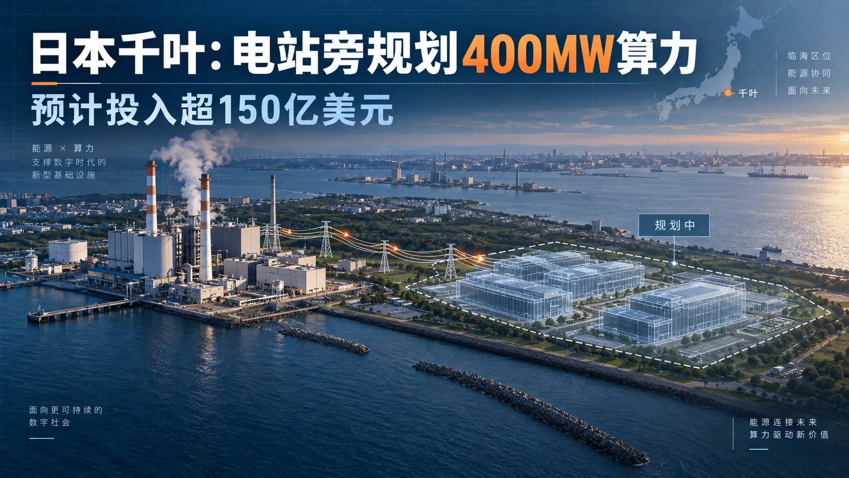 电站旁的400MW AI数据中心：JERA、Dell与RHAELM怎样安排电力、设备和资金独立信息海报（示意）