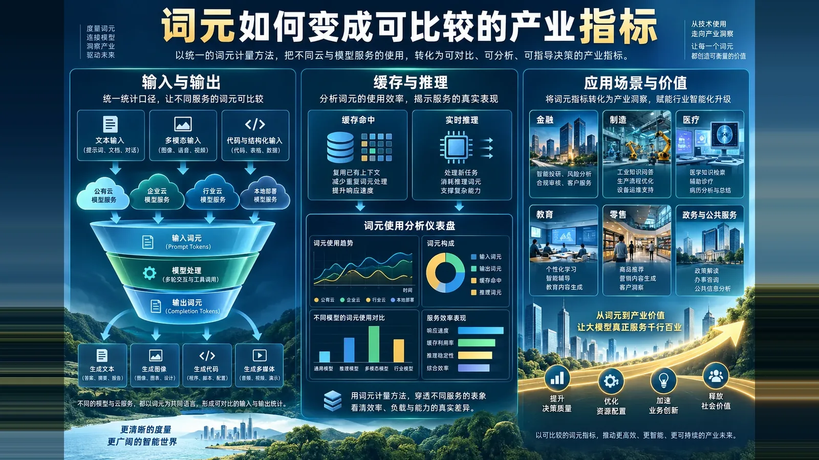 广东琶洲试测词元，企业先算自己的AI账独立信息海报（示意）