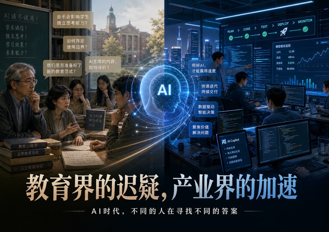 教育界的迟疑，产业界的加速
