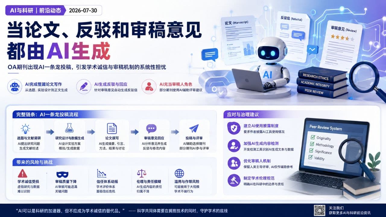 论文、反驳和审稿意见都由 AI 生成引发同行评审可信度争议