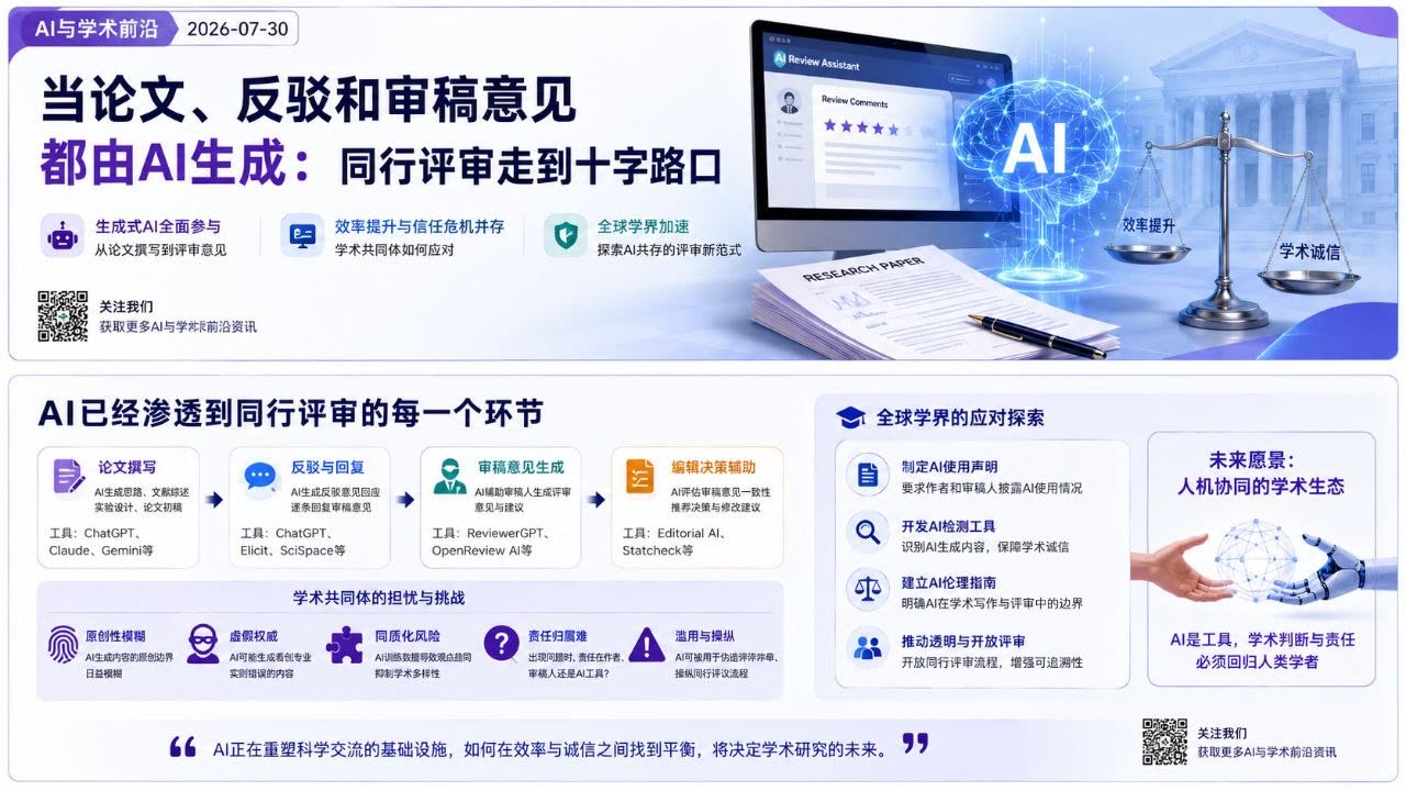 AI 已经渗透到论文写作、反驳回复、审稿意见和编辑决策环节