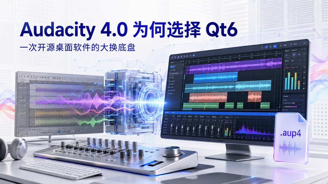 Audacity 4.0 为何选择 Qt6：一次开源桌面软件“大换底盘”的工程代价