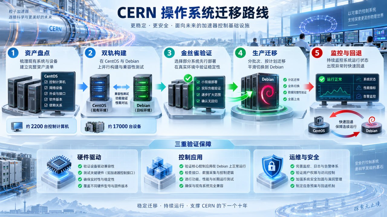 CERN 为什么转向 Debian：大型科学设施操作系统迁移的工程账