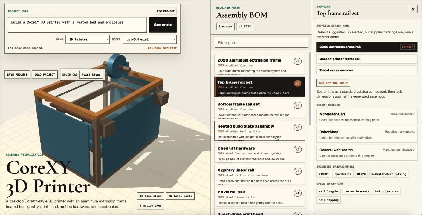 Codex 3D CAD 演示