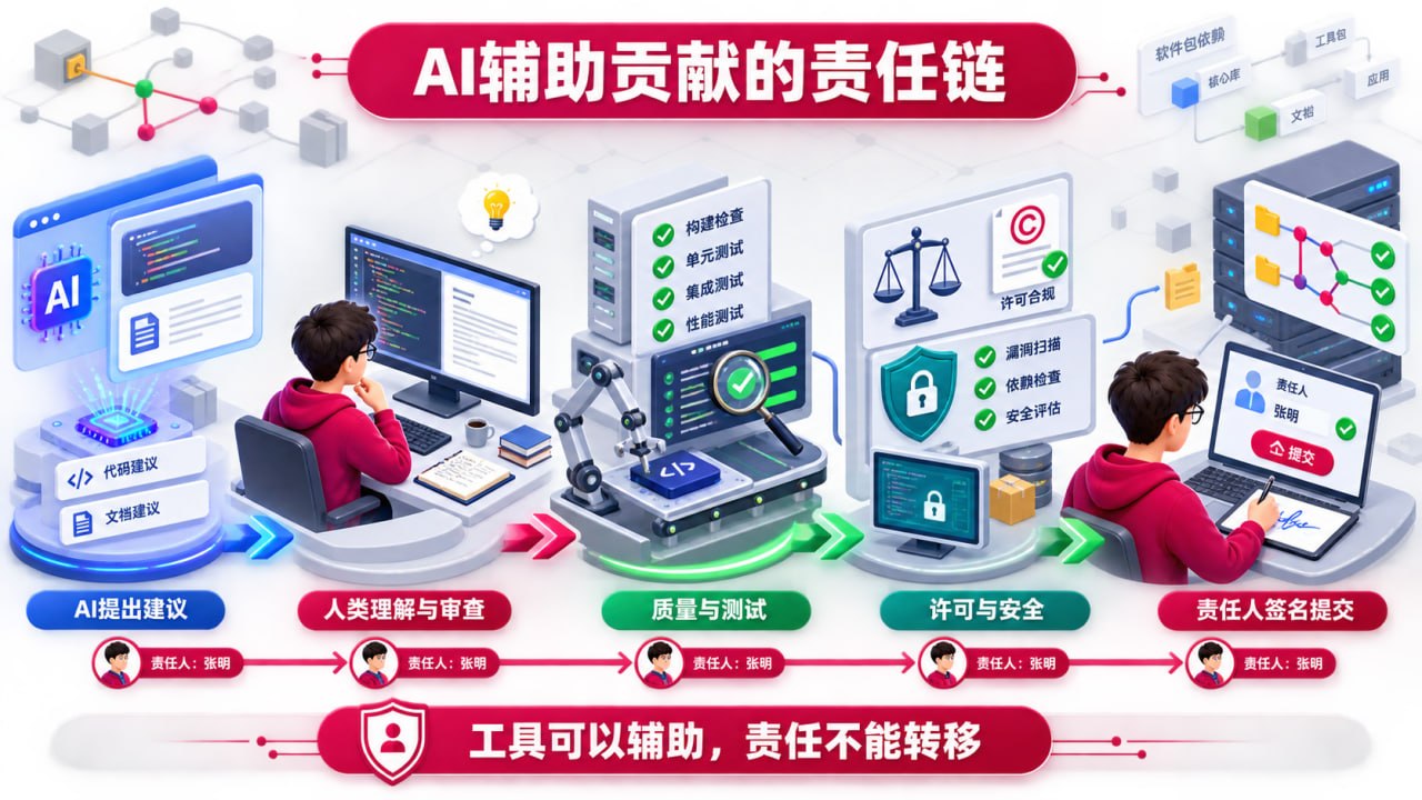 AI辅助贡献的责任链