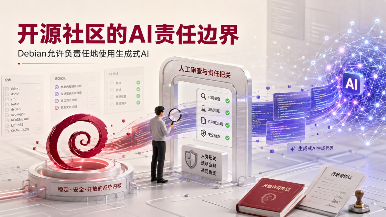 Debian开源社区的AI责任边界