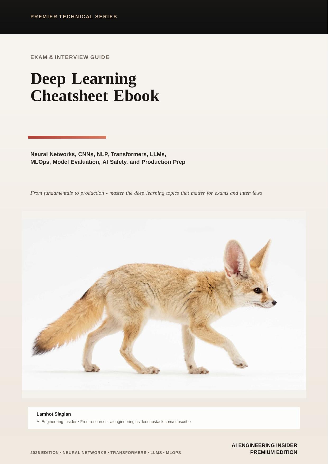 Deep Learning Cheatsheet 2026