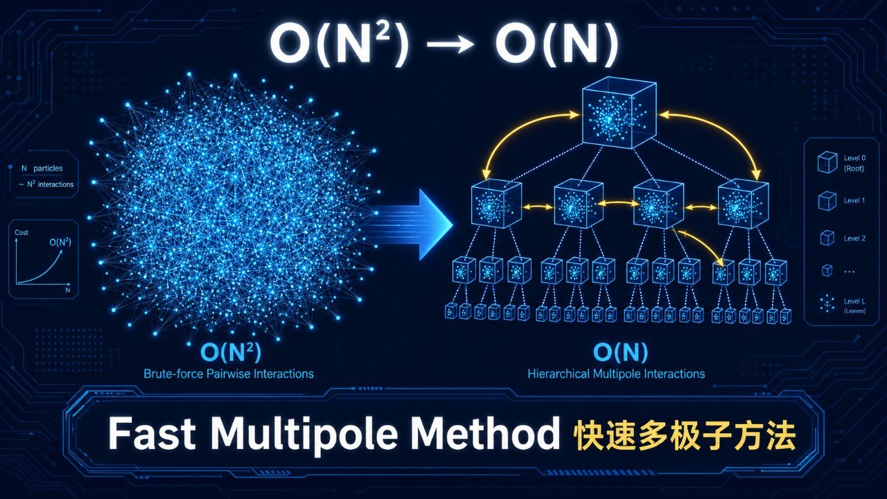 快速多极子方法：从O(N²)到O(N)的计算革命