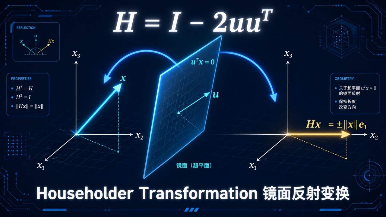 Householder变换：镜面反射的数学之美
