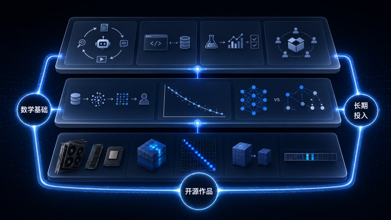 进入头部 AI 团队需要同时积累数学基础、开源作品和长期投入