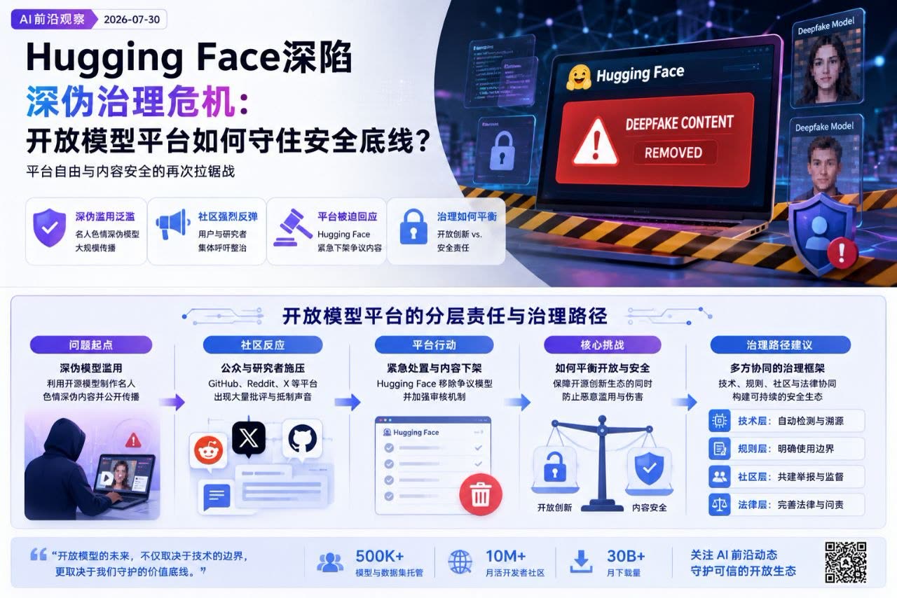 Hugging Face 深伪治理危机与开放模型平台责任边界