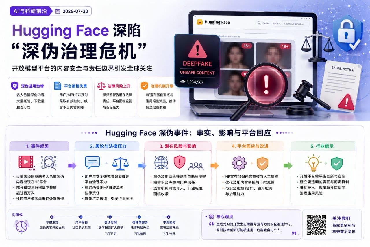 Hugging Face 深伪治理事件的事实、影响和平台回应路径