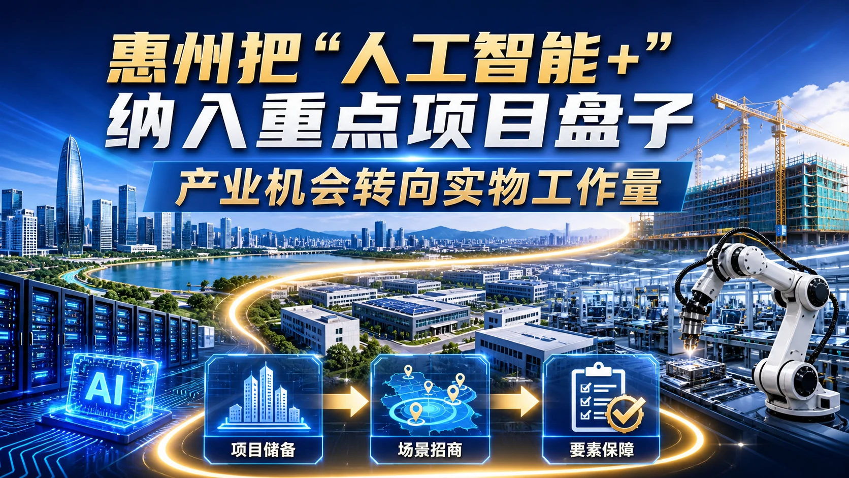 惠州电子信息制造园区规划人工智能机器人算力和公共服务项目