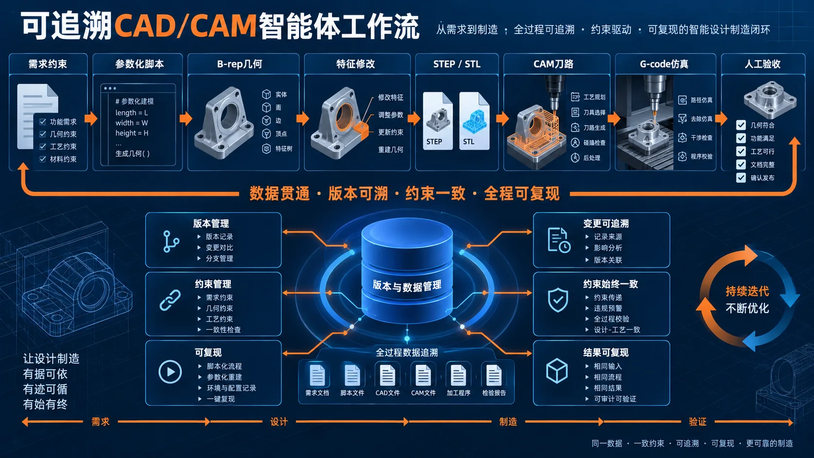 AgenticCAD 0.10.1：从文本需求到可追溯CAD/CAM脚本技术图