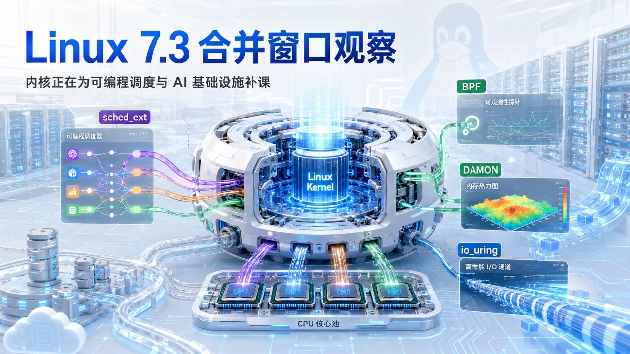 Linux 7.3 合并窗口观察：内核正在为可编程调度与 AI 基础设施补课