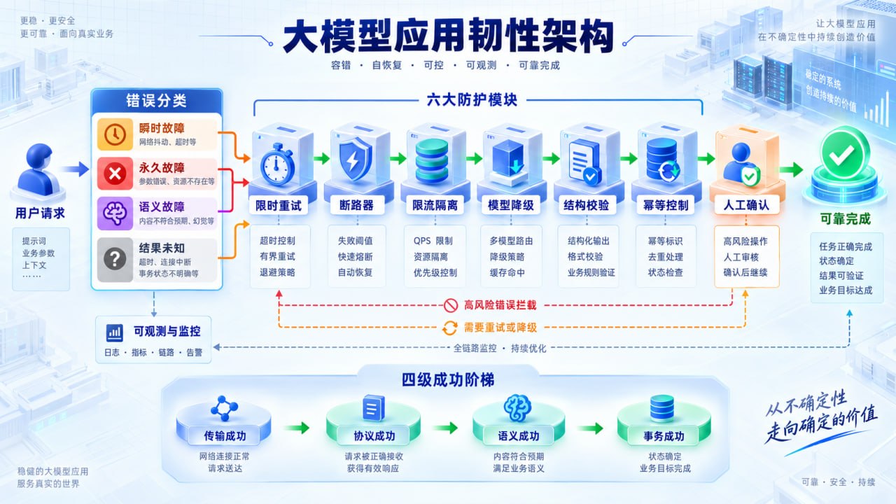 大模型接口返回 200，不代表任务成功：LLM 应用的韧性工程