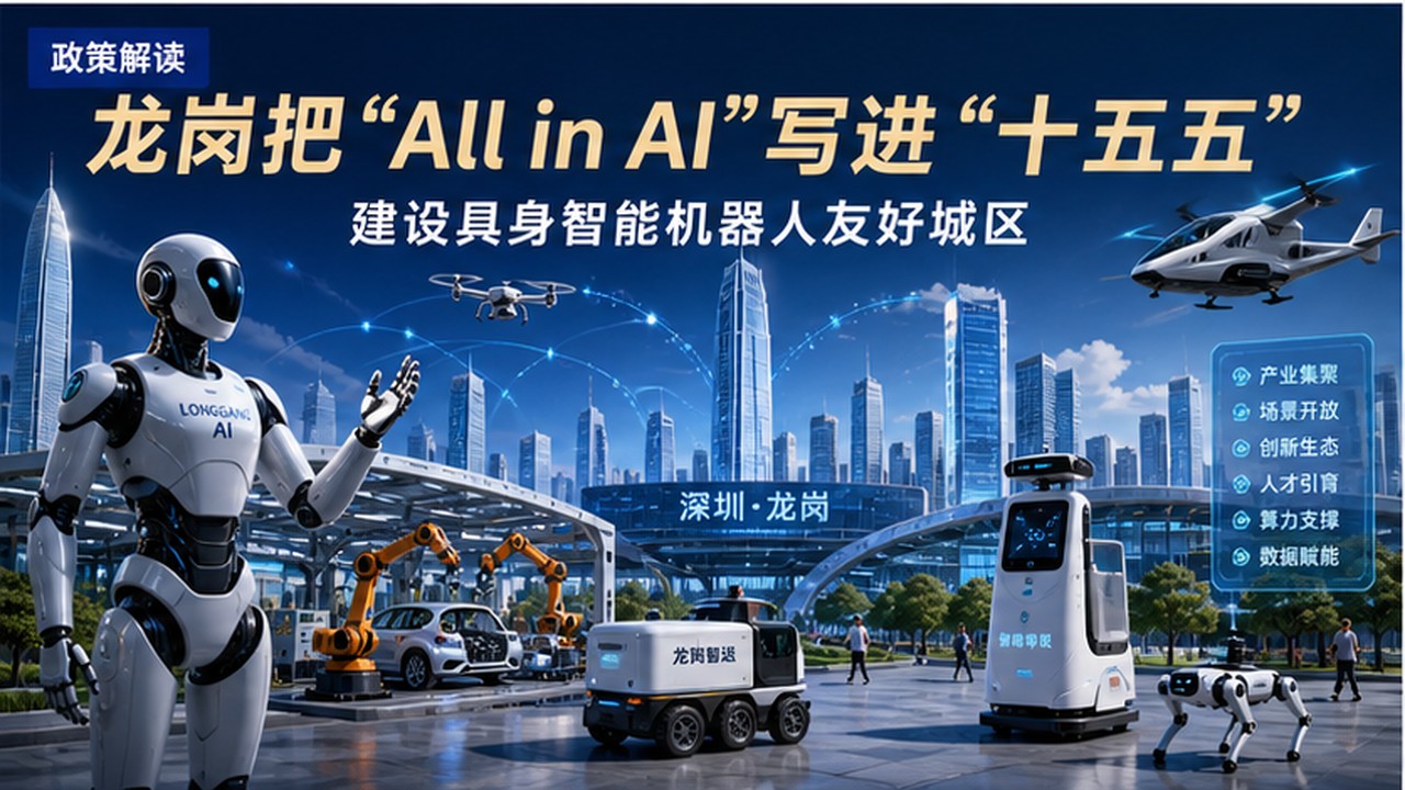 龙岗把All in AI写进十五五——建设具身智能机器人友好城区