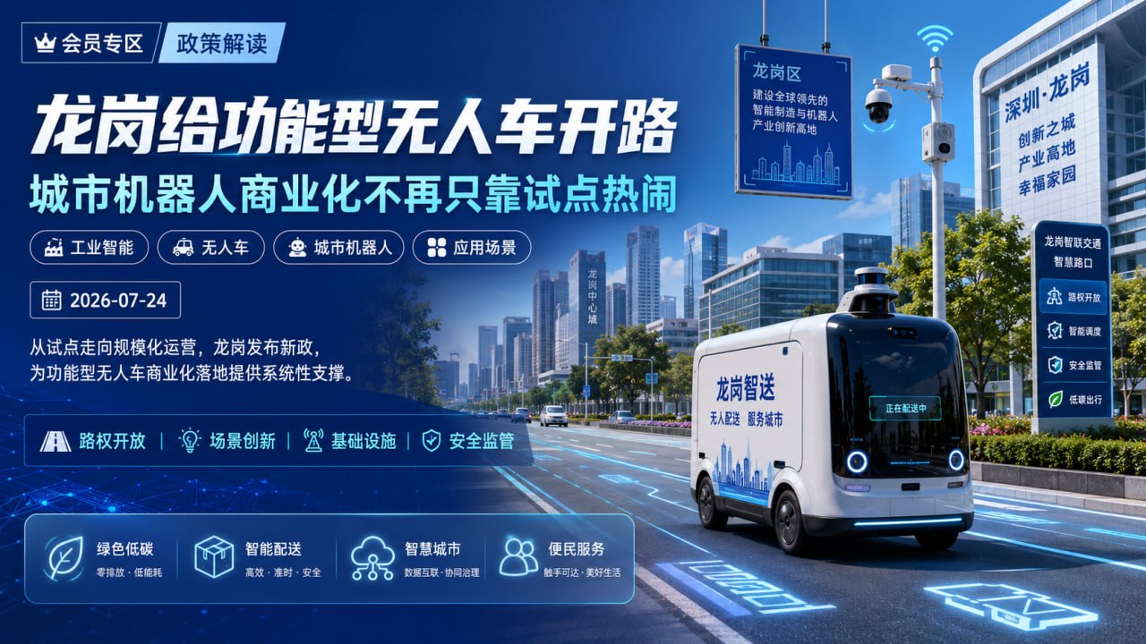 龙岗给功能型无人车开路