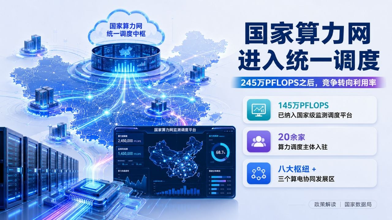 国家算力网进入统一调度与245万PFLOPS智算基础设施
