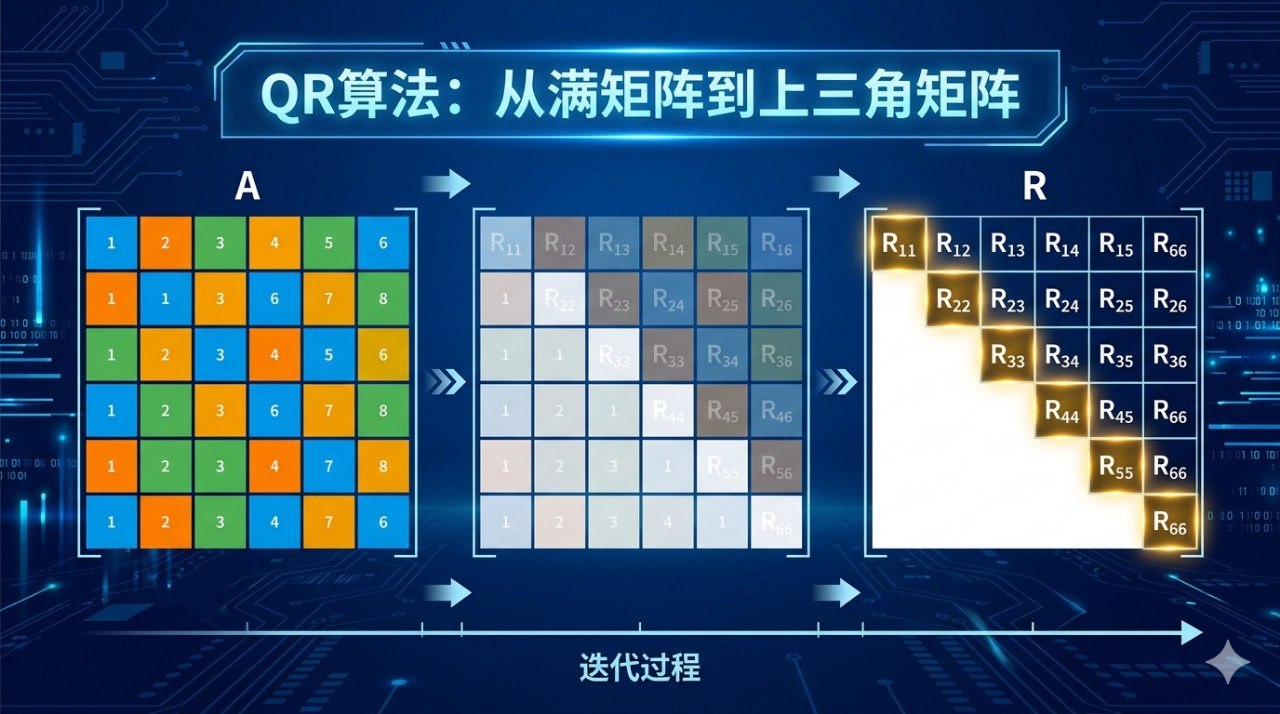 QR算法：从满矩阵到上三角矩阵