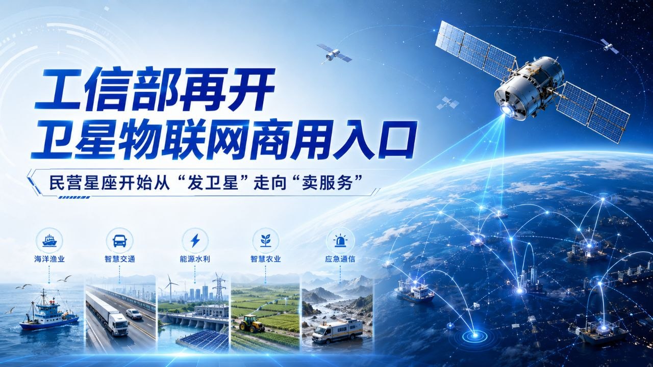 工信部再开卫星物联网商用入口，民营星座从发卫星走向卖服务