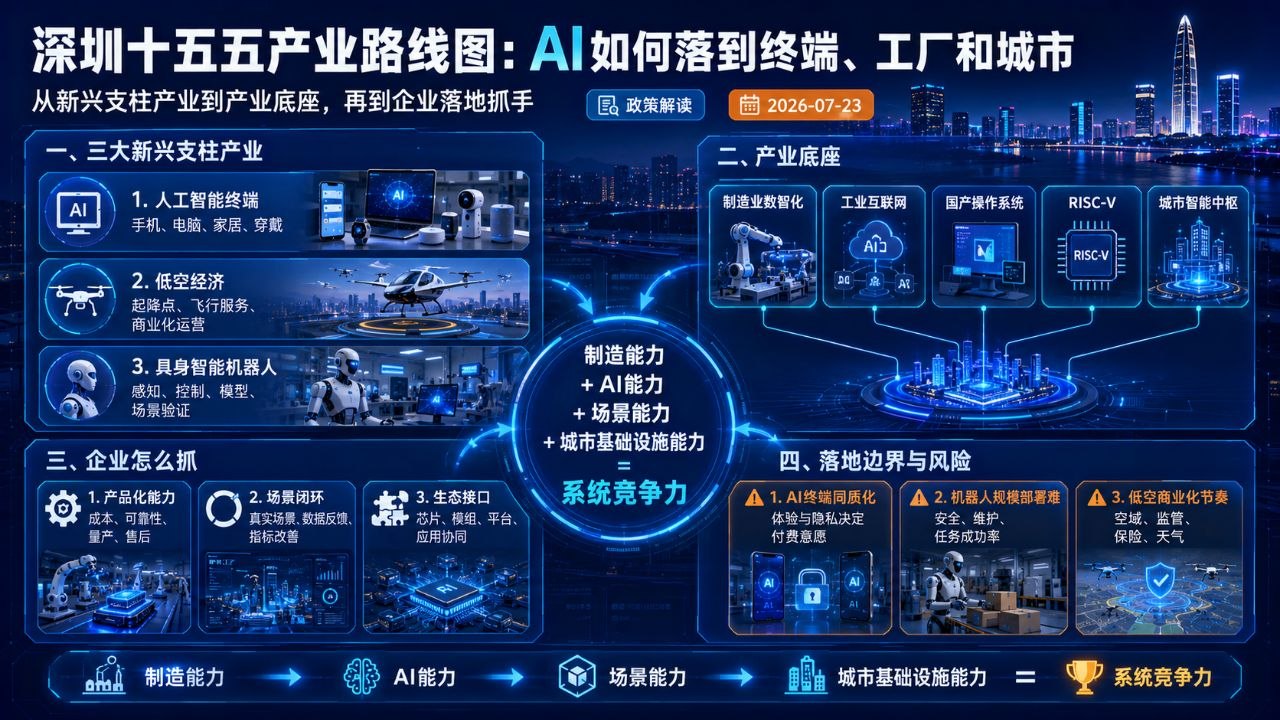 深圳十五五AI终端工厂和城市产业路线图