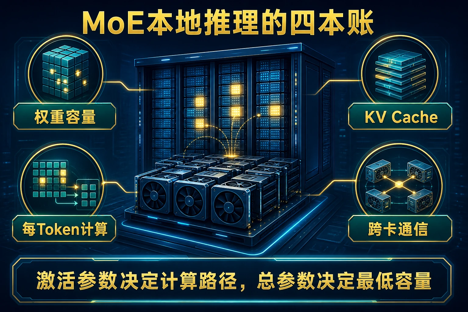 MoE本地推理的权重容量激活计算KV缓存与通信成本拆解