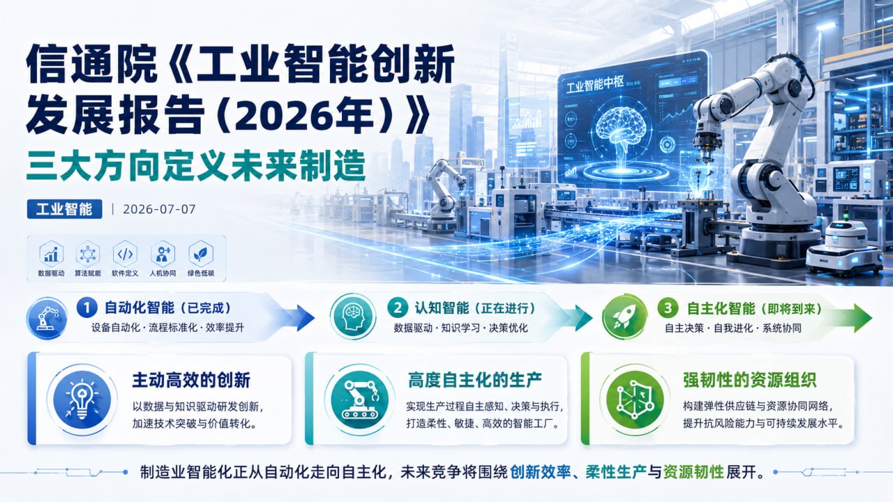 信通院《工业智能创新发展报告（2026年）》