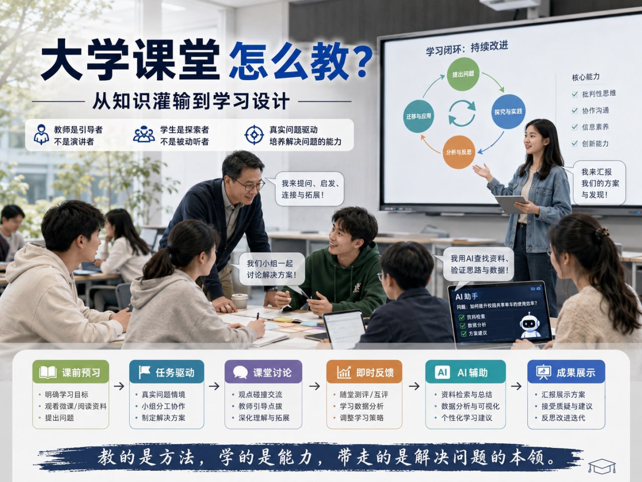 大学课堂该教什么,怎么教:从“讲完知识”到“创造学习”