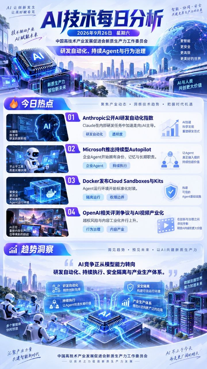 AI技术每日分析竖版海报 20260926