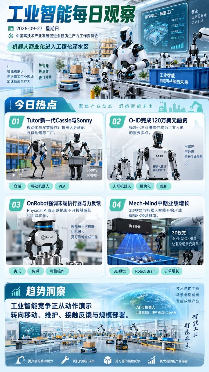 工业智能每日观察竖版海报 20260927