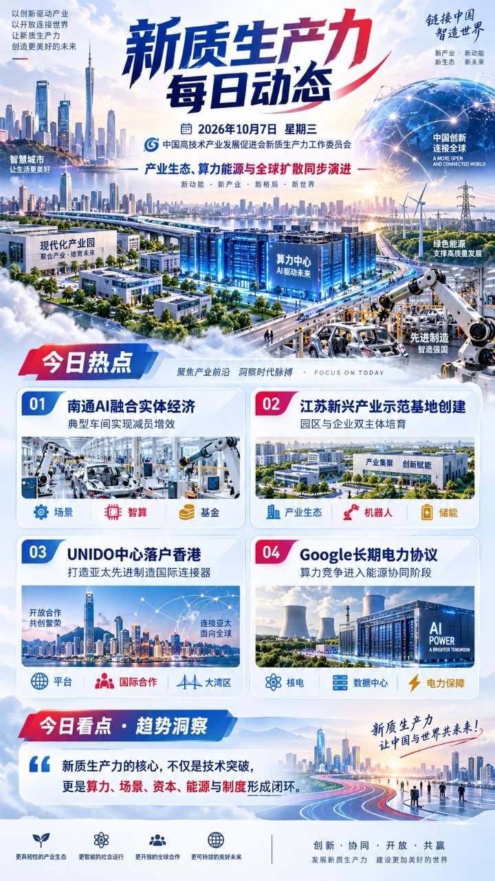 新质生产力每日动态竖版海报 20261007