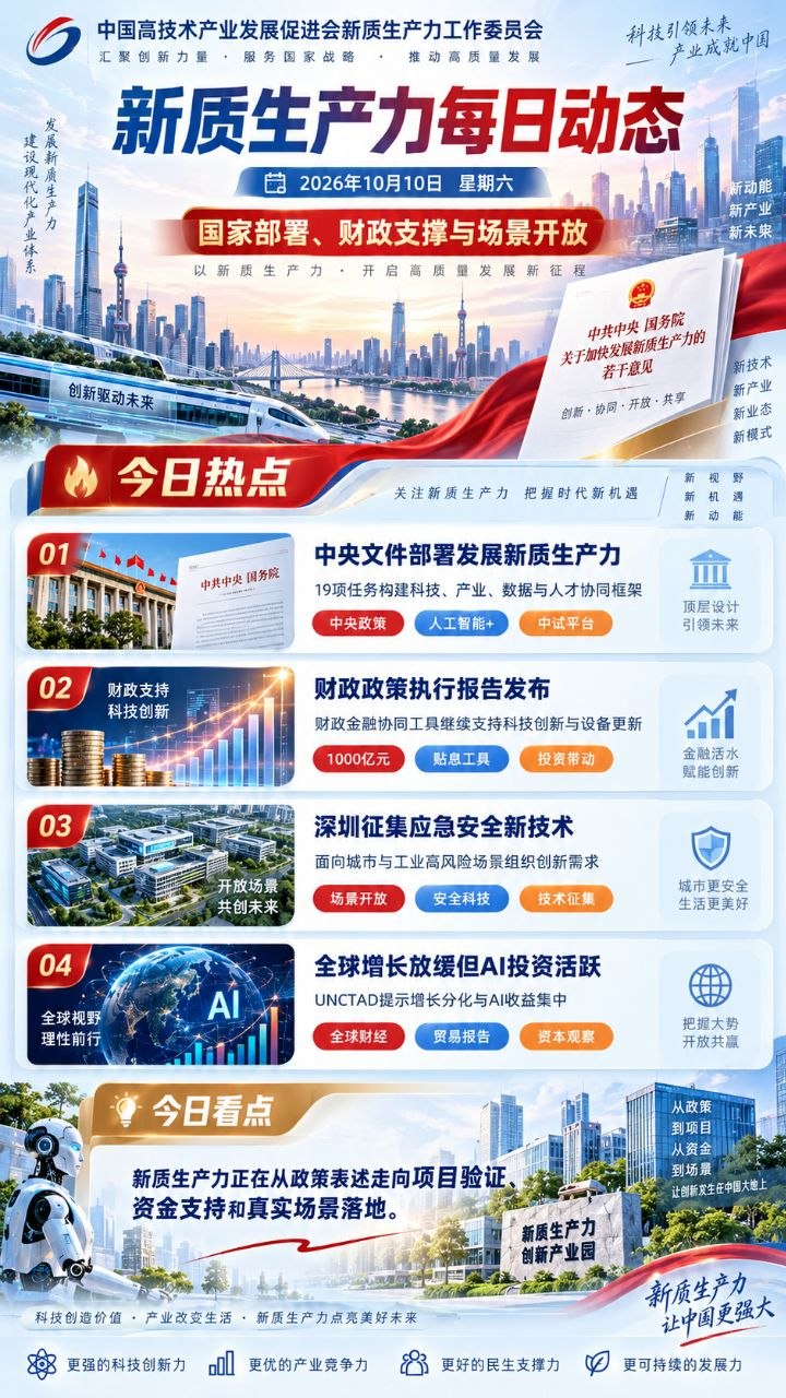 新质生产力每日动态竖版海报 20261010