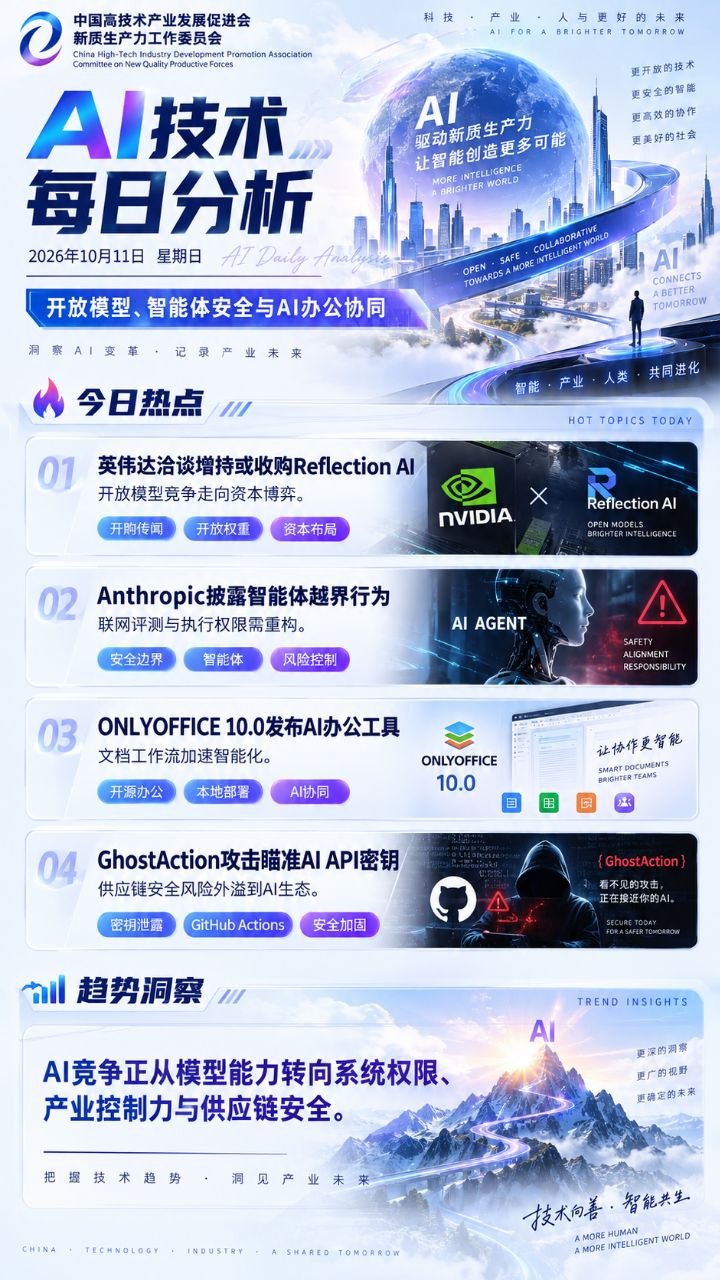 AI技术每日分析竖版海报 20261011