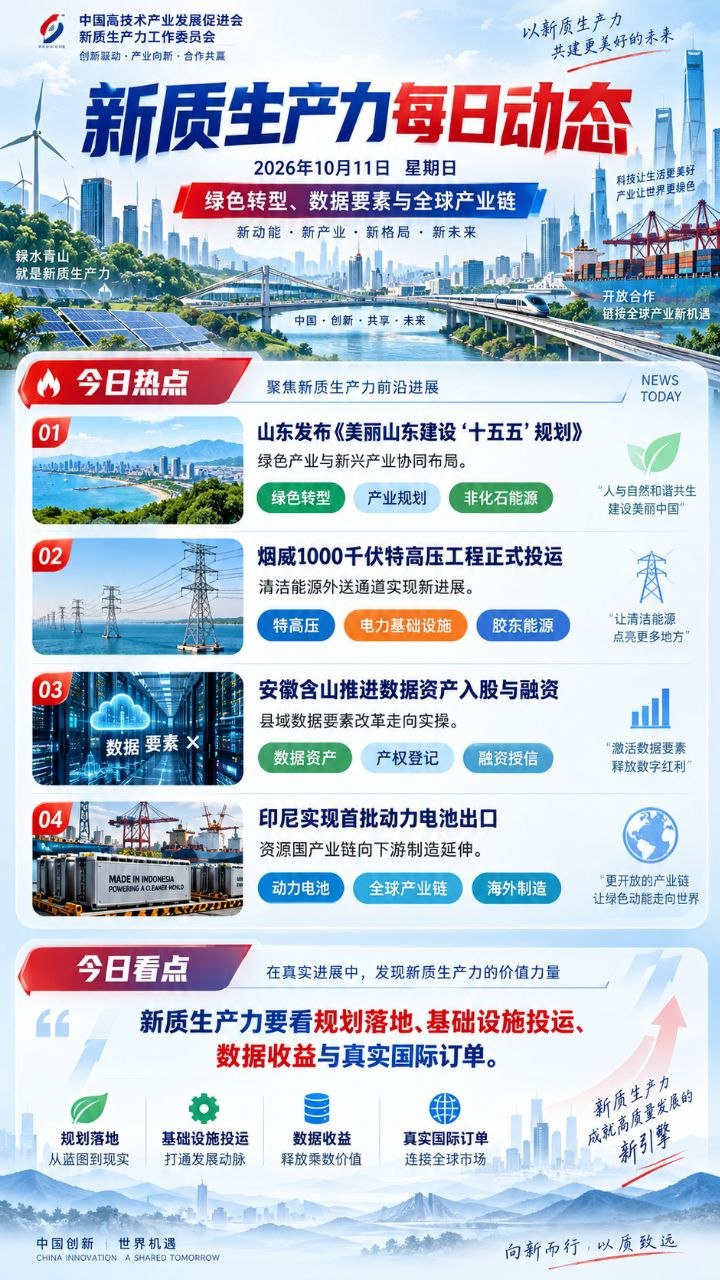 新质生产力每日动态竖版海报 20261011