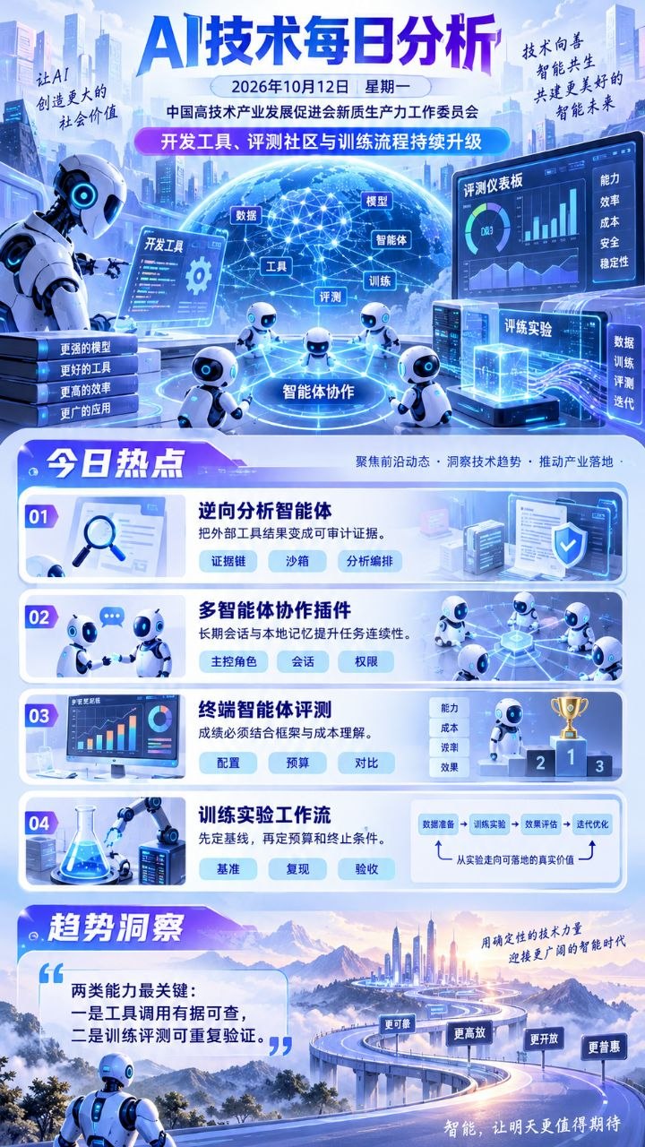 AI技术每日分析竖版海报 20261012