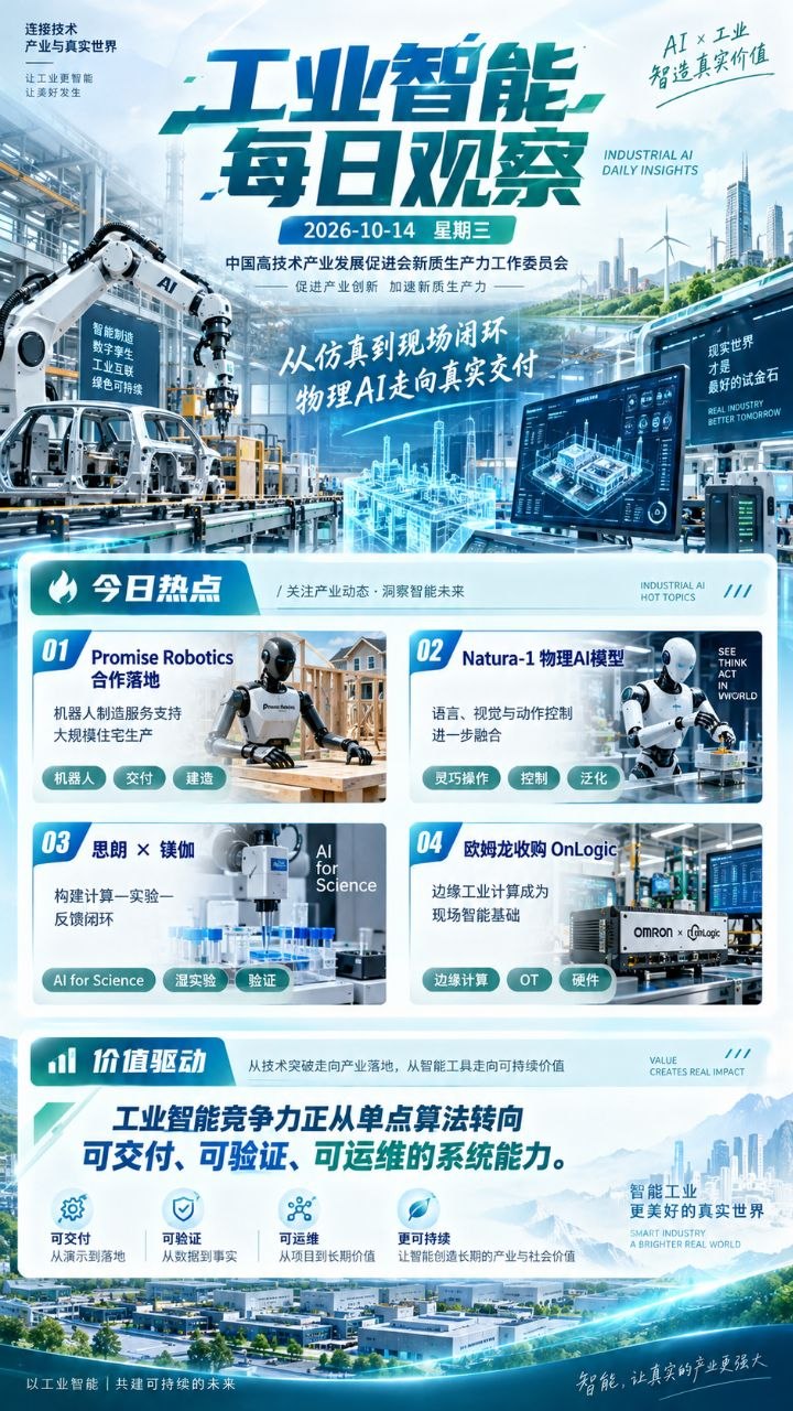 工业智能每日观察竖版海报 20261014