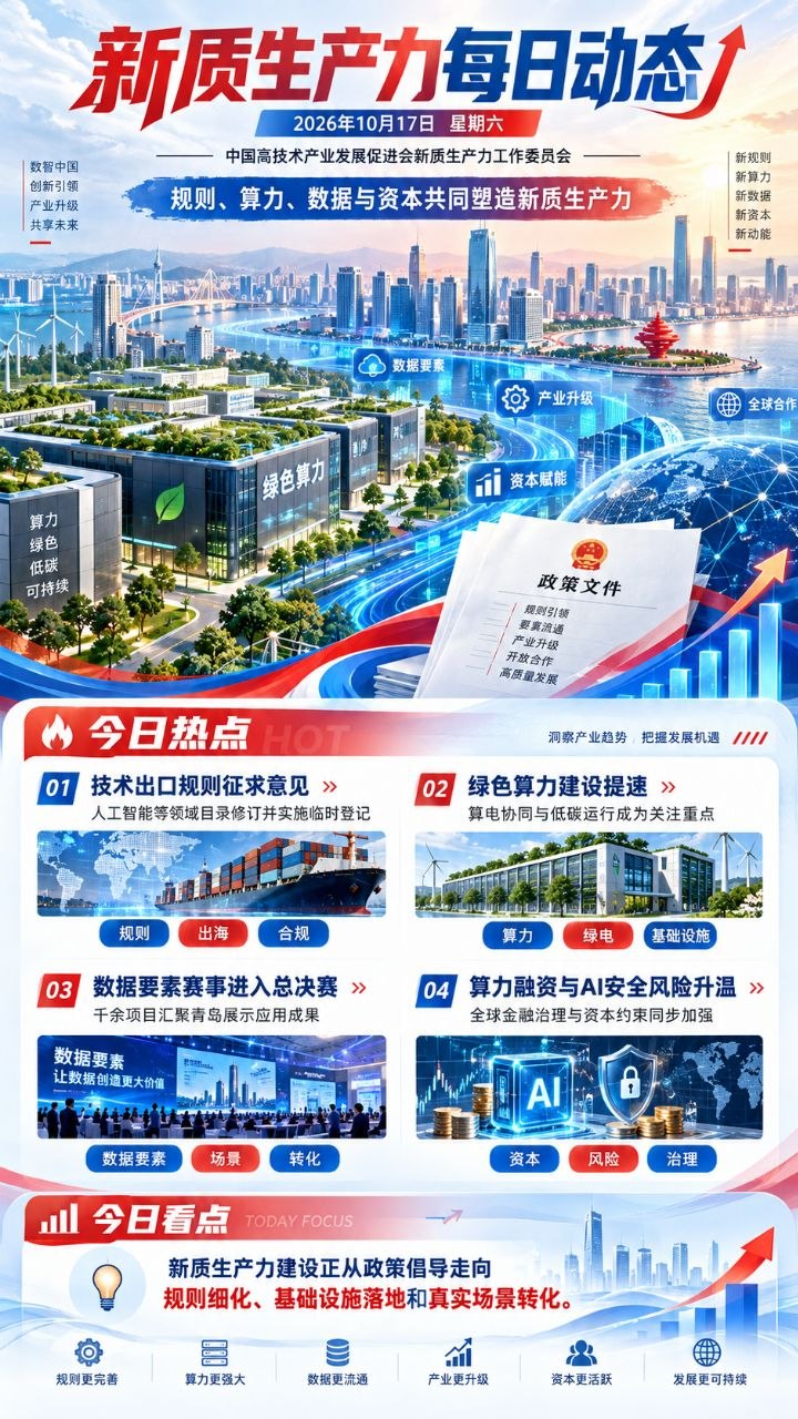 新质生产力每日动态竖版海报 20261017