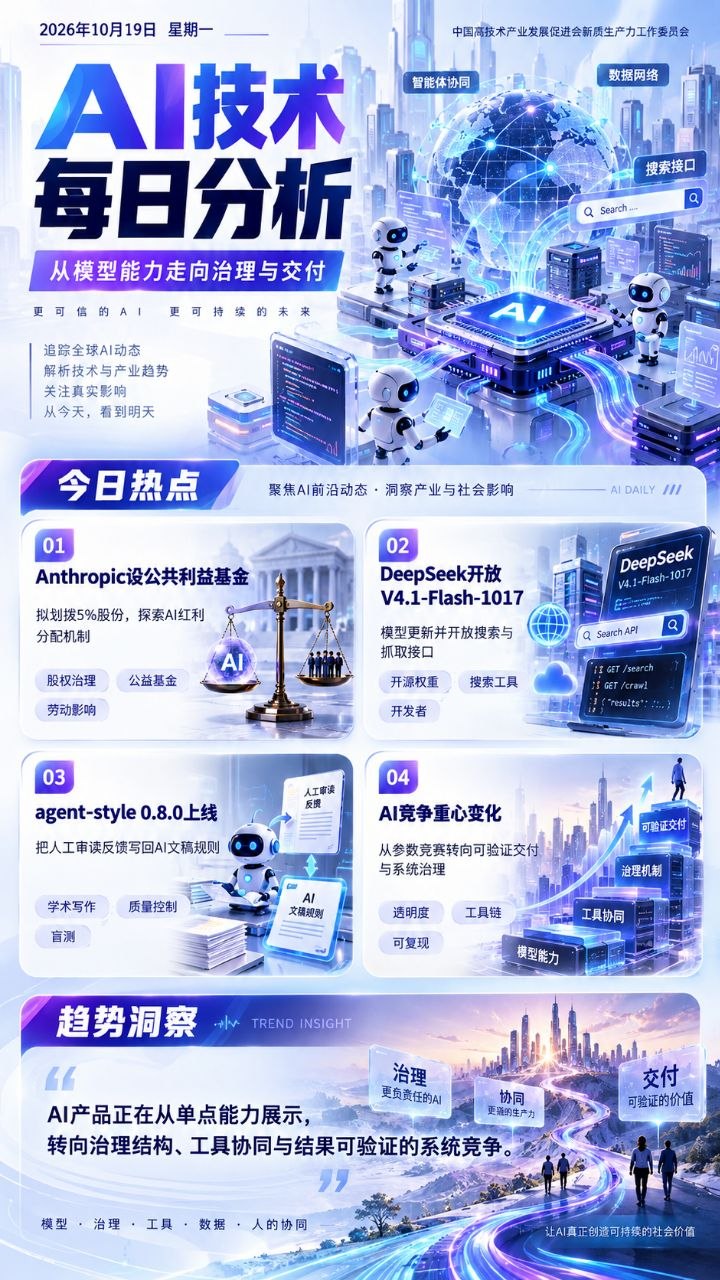 AI技术每日分析竖版海报 20261019