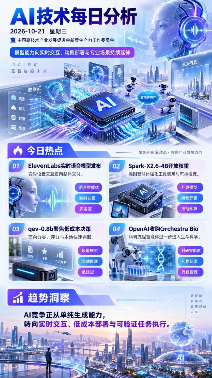 AI技术每日分析竖版海报 20261021